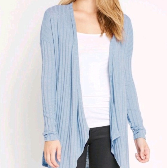 Baby Blue Ribbed Cardigan - Picture 1 of 1